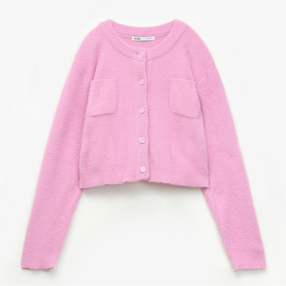 Mixxo Pocket Cardigan - Light Pink - S